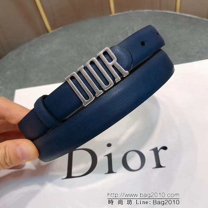 DIOR迪奧 18新款 DIOR字母復古銅扣 雙面進口頭層牛皮腰帶 優雅經典 女款皮帶  xfp1133